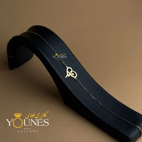 تصویر دوم دستبند تمام طلا مادر قلبی